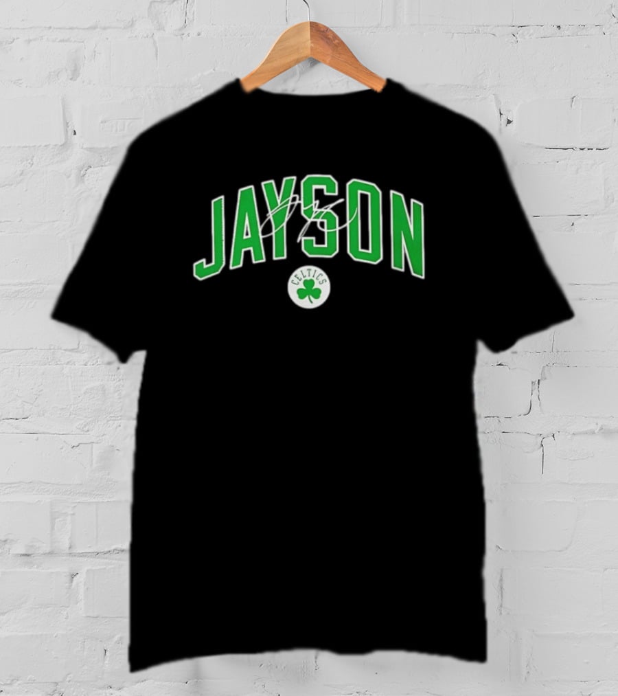 Jayson Tatum Celtics Clover Signature T-Shirt