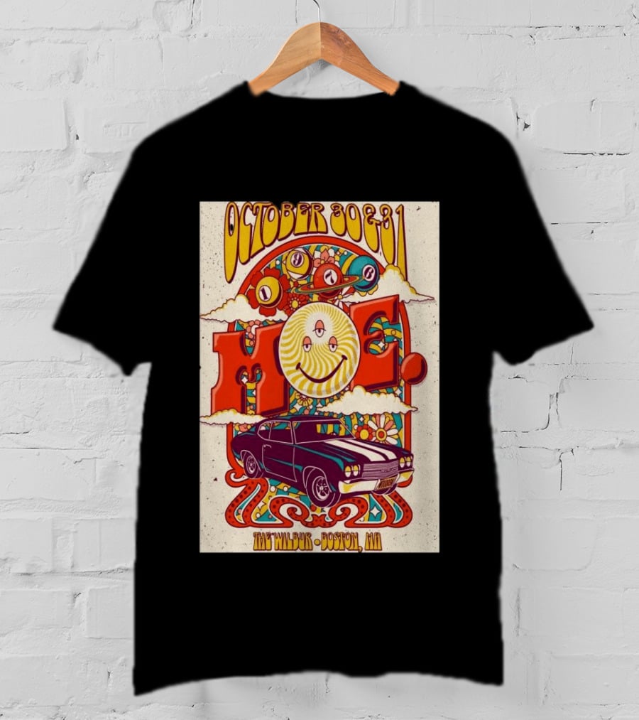 Moe October 30 31 The Wilbur Boston MA Psychedelic Eye Smile 2026 Vintage Car T-Shirt