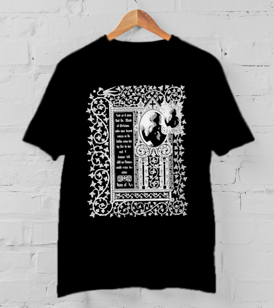 Joan Of Arc Maid Of Orleans Historical Figure Medieval Armor French Heroine Knights Courage Ornate Frame T-Shirt