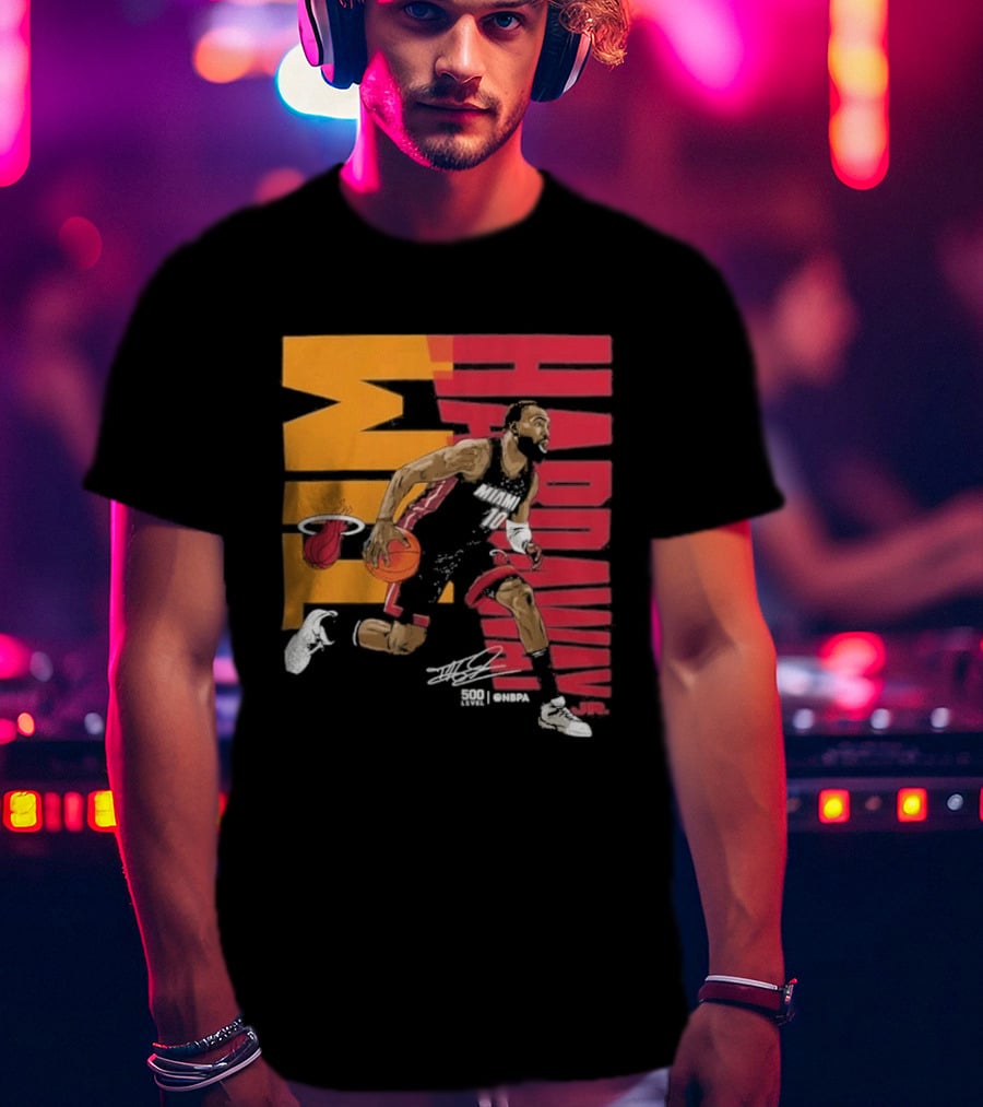 2026 NBA Tim Hardaway Jr Miami Heat Basketball Player Action T-Shirt