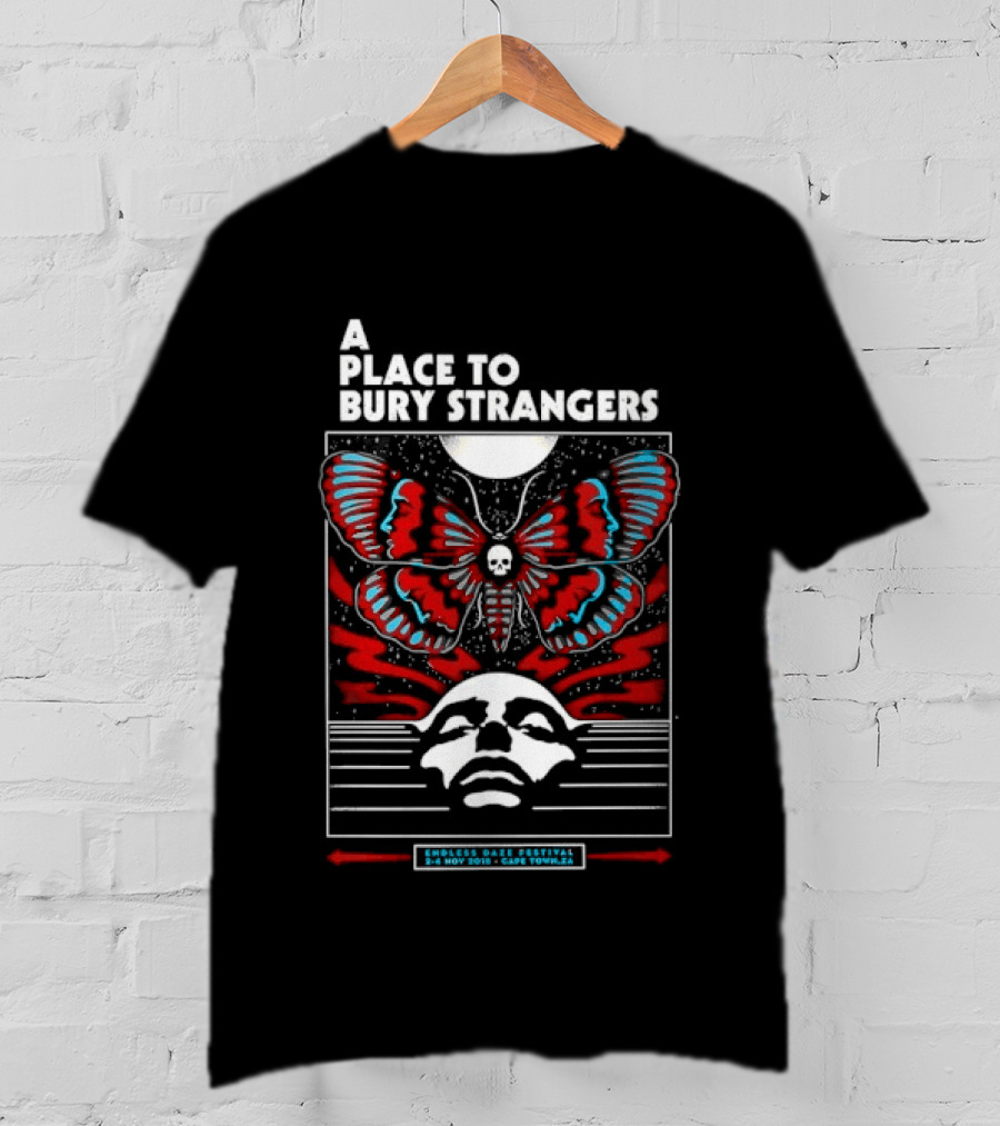 A Place To Bury Strangers Endless Daze Festival Cape Town Butterfly T-Shirt