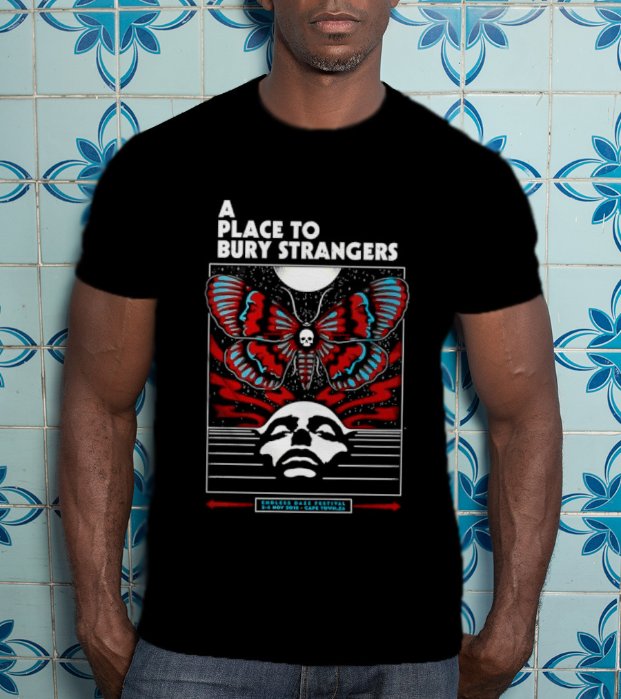 A Place To Bury Strangers Endless Daze Festival Cape Town Butterfly T-Shirt