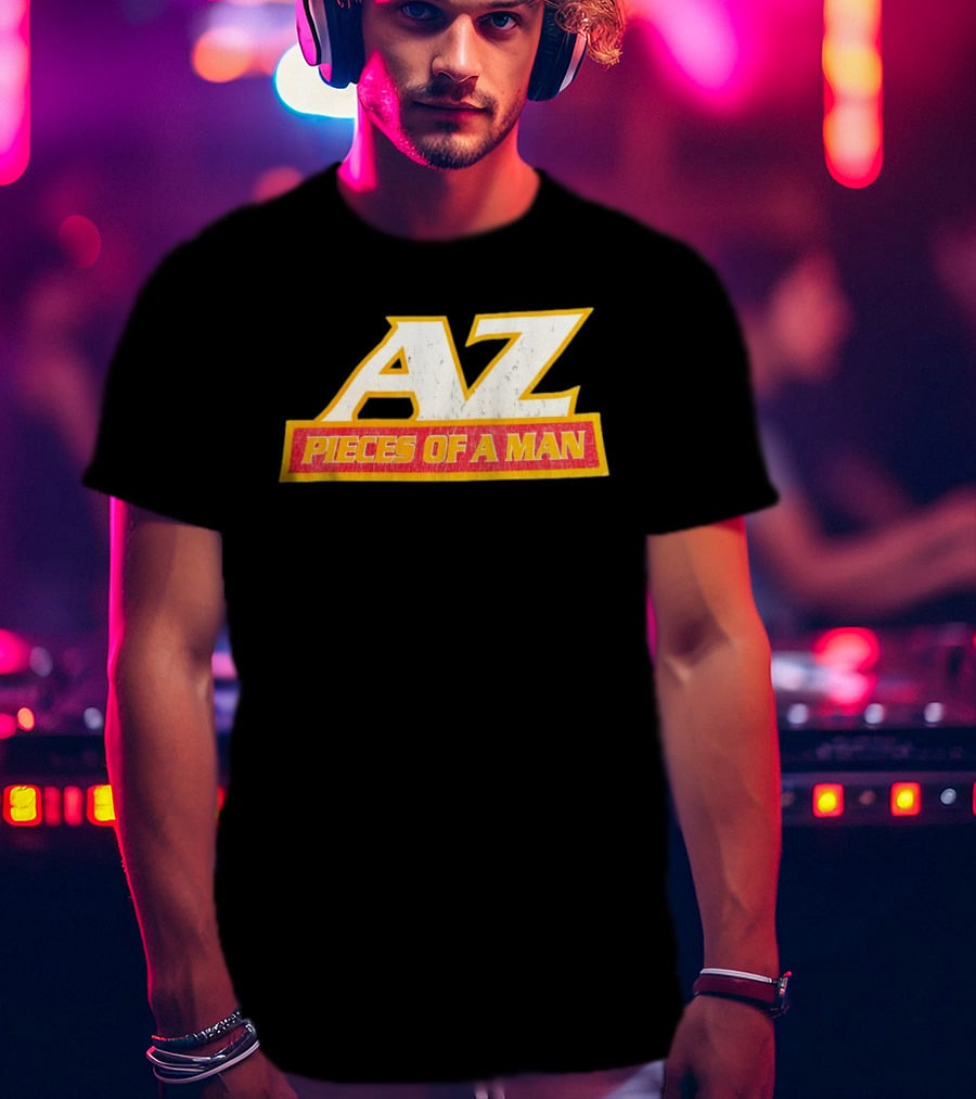AZ Pieces Of A Man Distressed Hip Hop 90s Rap T-Shirt