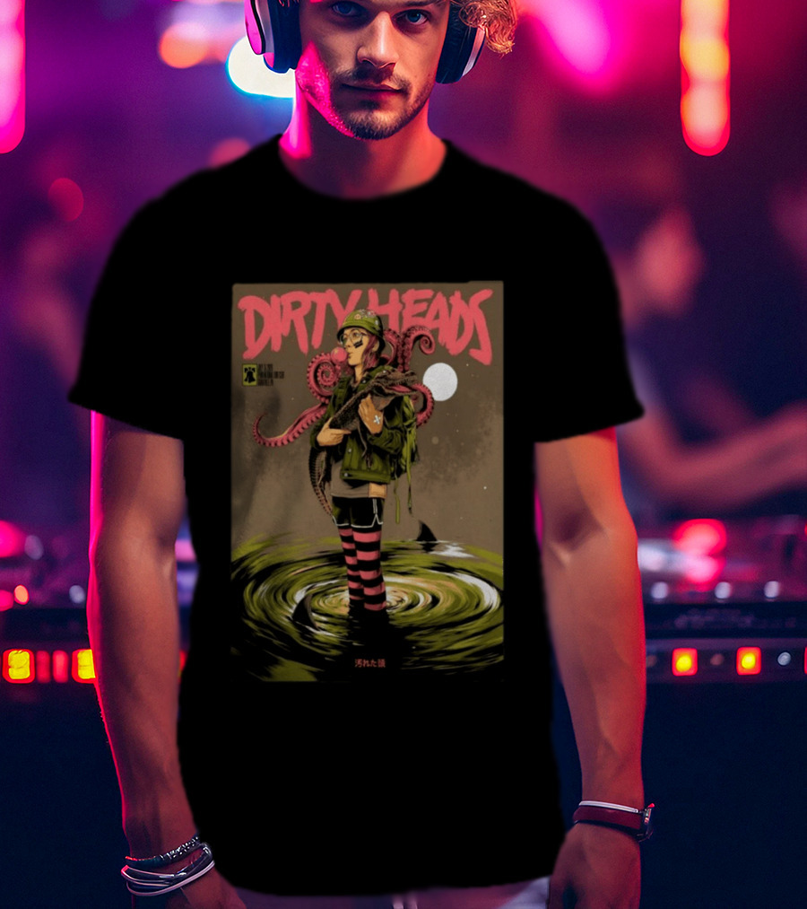 Dirty Heads Jul 15 2026 Hollywood Casino Penn National Race Course Grantville PA Anime Style Octopus T-Shirt
