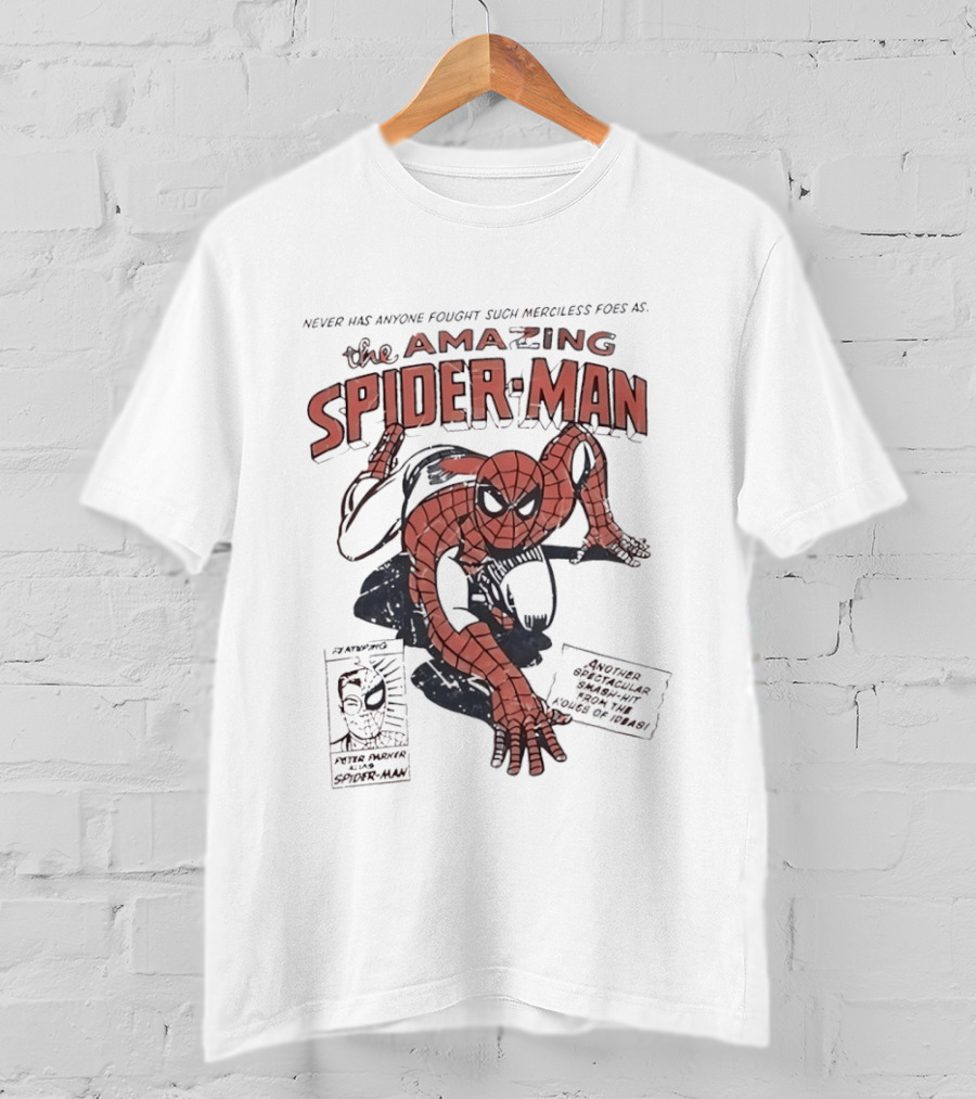The Amazing Spider Man Never Has Anyone Fought Such Merciless Foes Peter Parker Comic T-Shirt