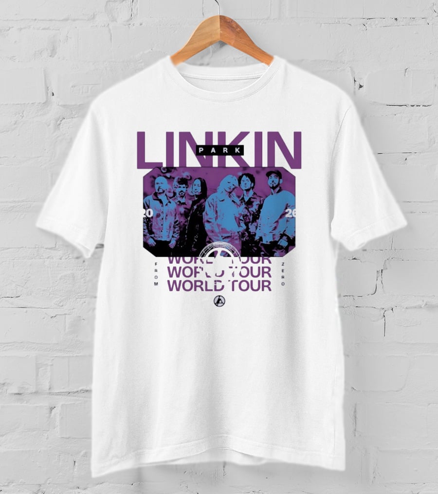 Linkin Park World Tour 2026 Purple Blue Duotone T-Shirt