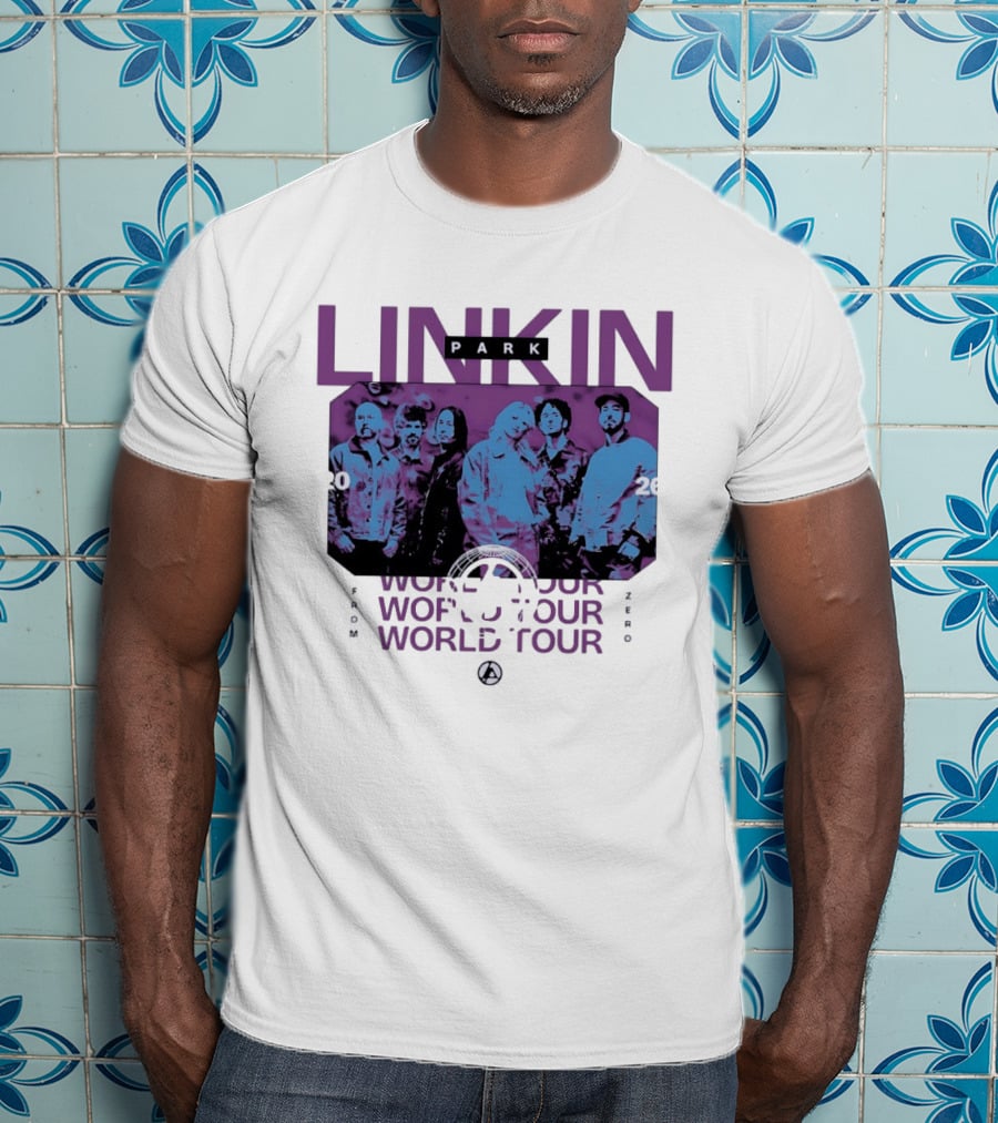 Linkin Park World Tour 2026 Purple Blue Duotone T-Shirt