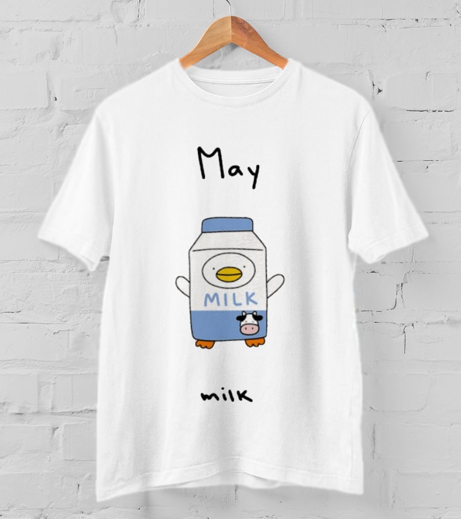 May Milk Duck Kawaii Animal Cute Cartoon Milk Box T-Shirt