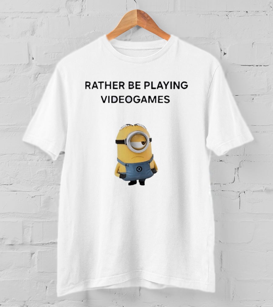 Minion Rather Be Playing Videogames Despicable Me T-Shirt