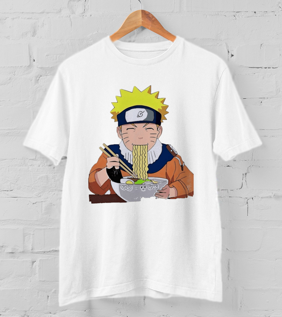 Naruto Uzumaki Ramen Eating Scene Anime Manga Character Popular T-Shirt