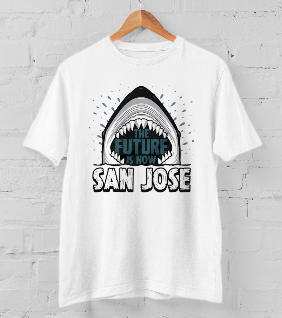 San Jose Sharks The Future Is Now Shark Jaws Hockey Team T-Shirt