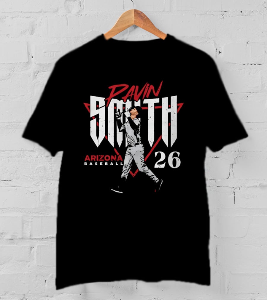 Pavin Smith Arizona Baseball 26 Distressed Sportswear T-Shirt