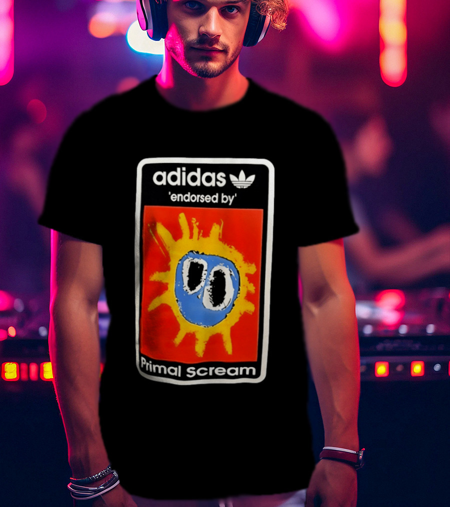 Adidas Primal Scream Endorsed Iconic Collaboration T-Shirt