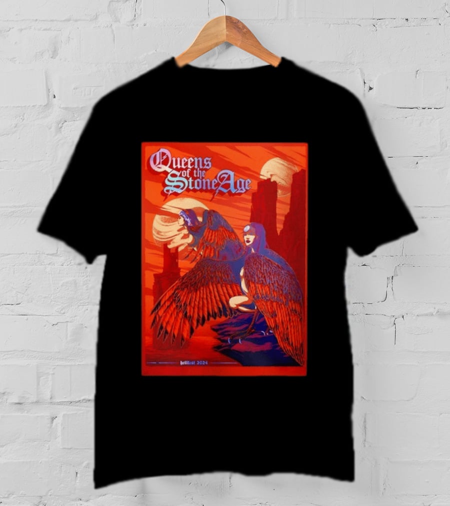 Queens Of The Stone Age Hellfest 2024 Winged Creatures T-Shirt