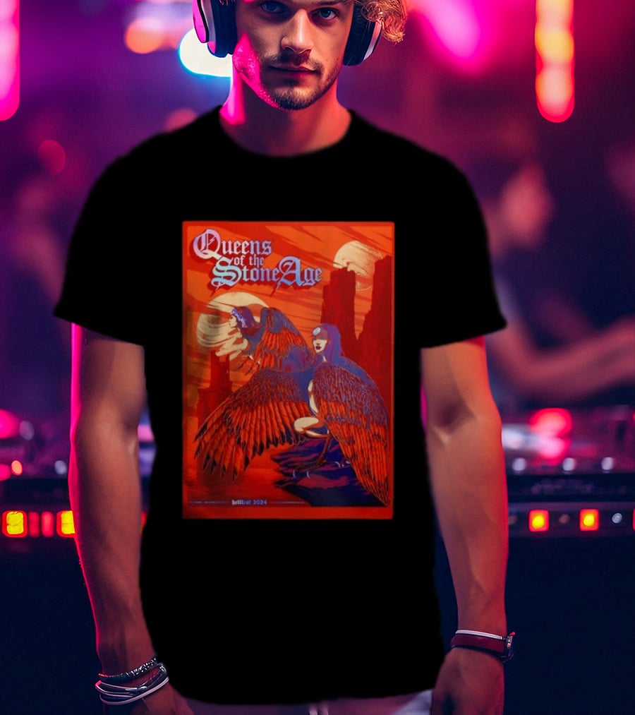 Queens Of The Stone Age Hellfest 2024 Winged Creatures T-Shirt