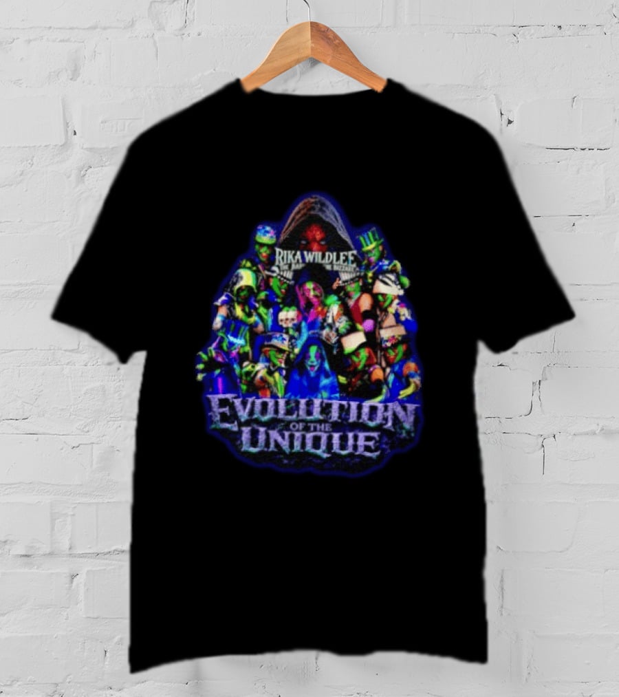 Rika Wildlee Evolution Of The Unique Clown Collage T-Shirt