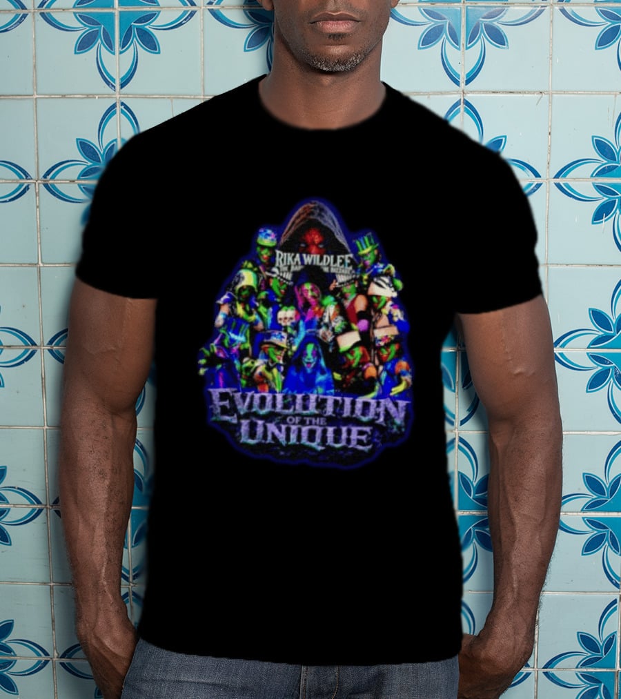 Rika Wildlee Evolution Of The Unique Clown Collage T-Shirt