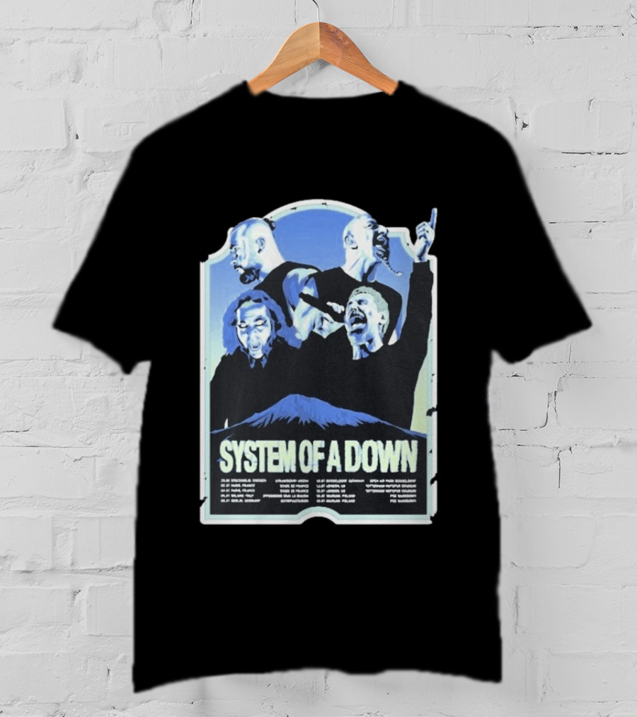 System Of A Down European Tour 2026 Dates Concert Band Members Mount Ararat T-Shirt