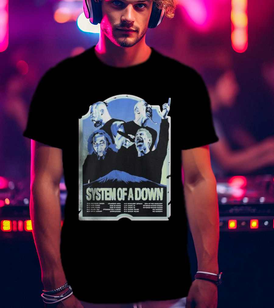 System Of A Down European Tour 2026 Dates Concert Band Members Mount Ararat T-Shirt