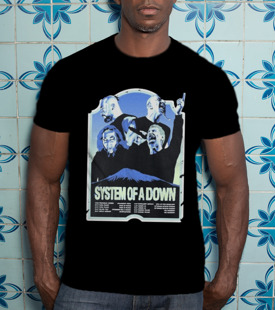 System Of A Down European Tour 2026 Dates Concert Band Members Mount Ararat T-Shirt
