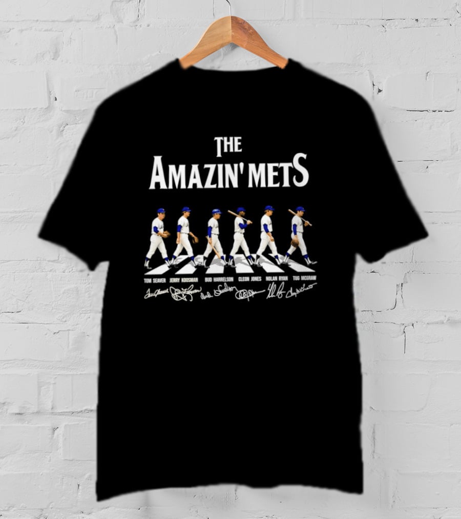 The Amazin' Mets Tom Seaver Jerry Koosman Bud Harrelson Cleon Jones Nolan Ryan Tug McGraw Baseball Legends T-Shirt