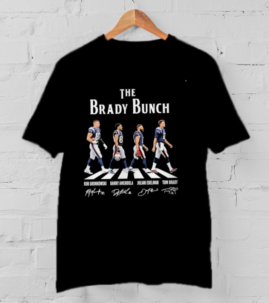The Brady Bunch New England Patriots Abbey Road Rob Gronkowski Danny Amendola Julian Edelman Tom Brady T-Shirt