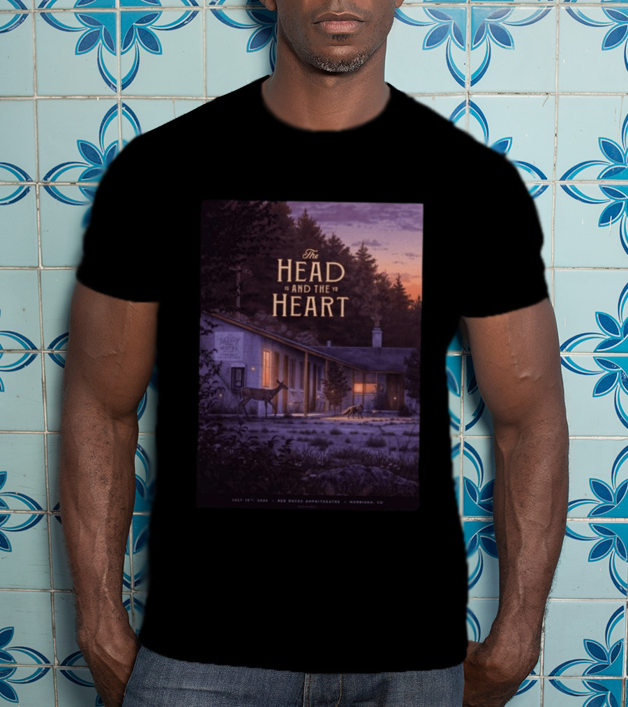 The Head And The Heart July 15 2026 Valley Motel Red Rocks Amphitheatre Morrison CO T-Shirt