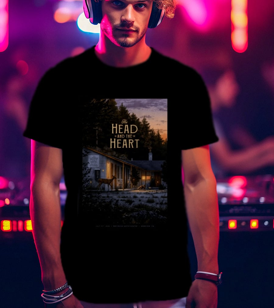 The Head And The Heart Red Rocks Amphitheatre July 15 2026 Valley Motel Morrison CO T-Shirt