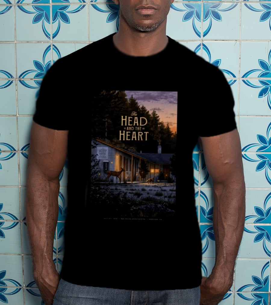 The Head And The Heart Red Rocks Amphitheatre July 15 2026 Valley Motel Morrison CO T-Shirt