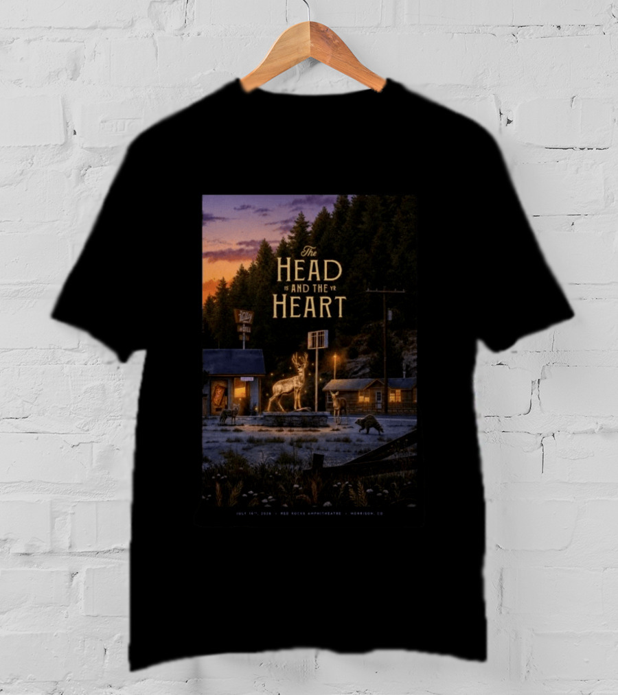 The Head And The Heart July 16 2026 Red Rocks Amphitheatre Morrison CO T-Shirt