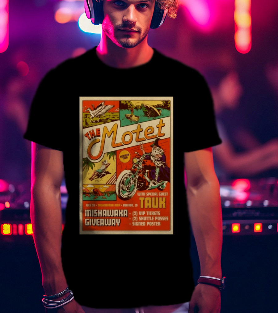 The Motet Summer Tour Mishawaka Amphitheatre July 31 Tauk Bellevue CO Giveaway VIP Tickets Shuttle Passes Signed T-Shirt