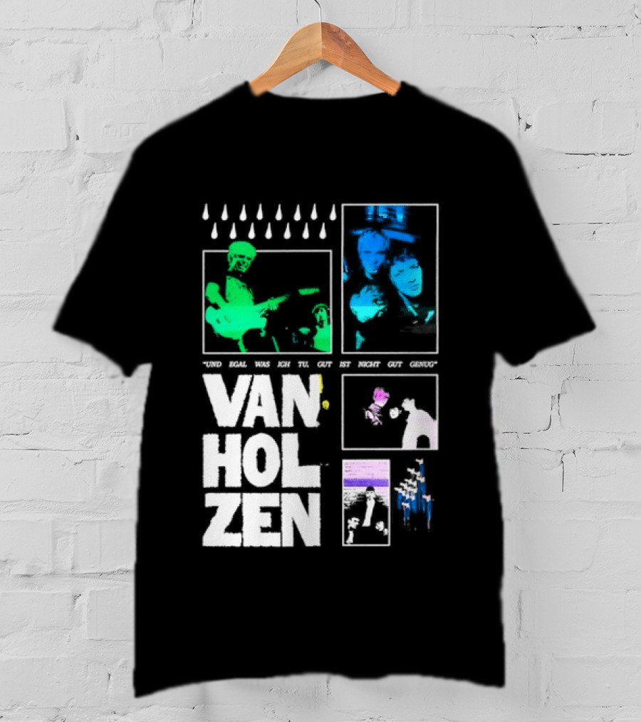 Van Holzen Und Egal Was Ich Tu Gut Ist Nicht Gut Genug Raindrops Color Blocks T-Shirt