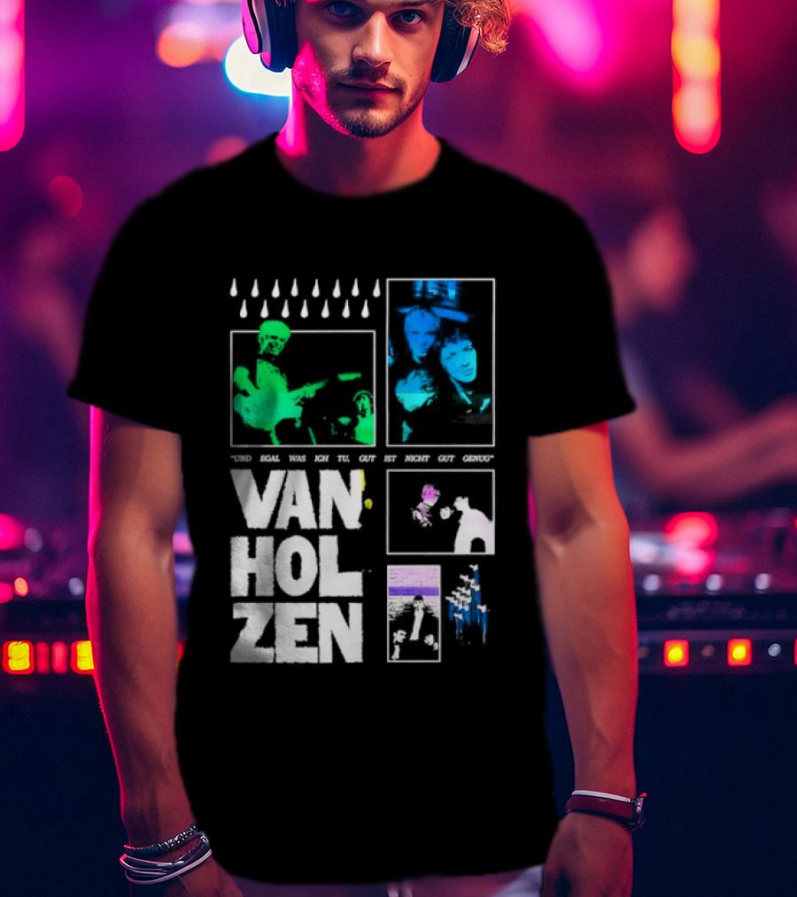 Van Holzen Und Egal Was Ich Tu Gut Ist Nicht Gut Genug Raindrops Color Blocks T-Shirt