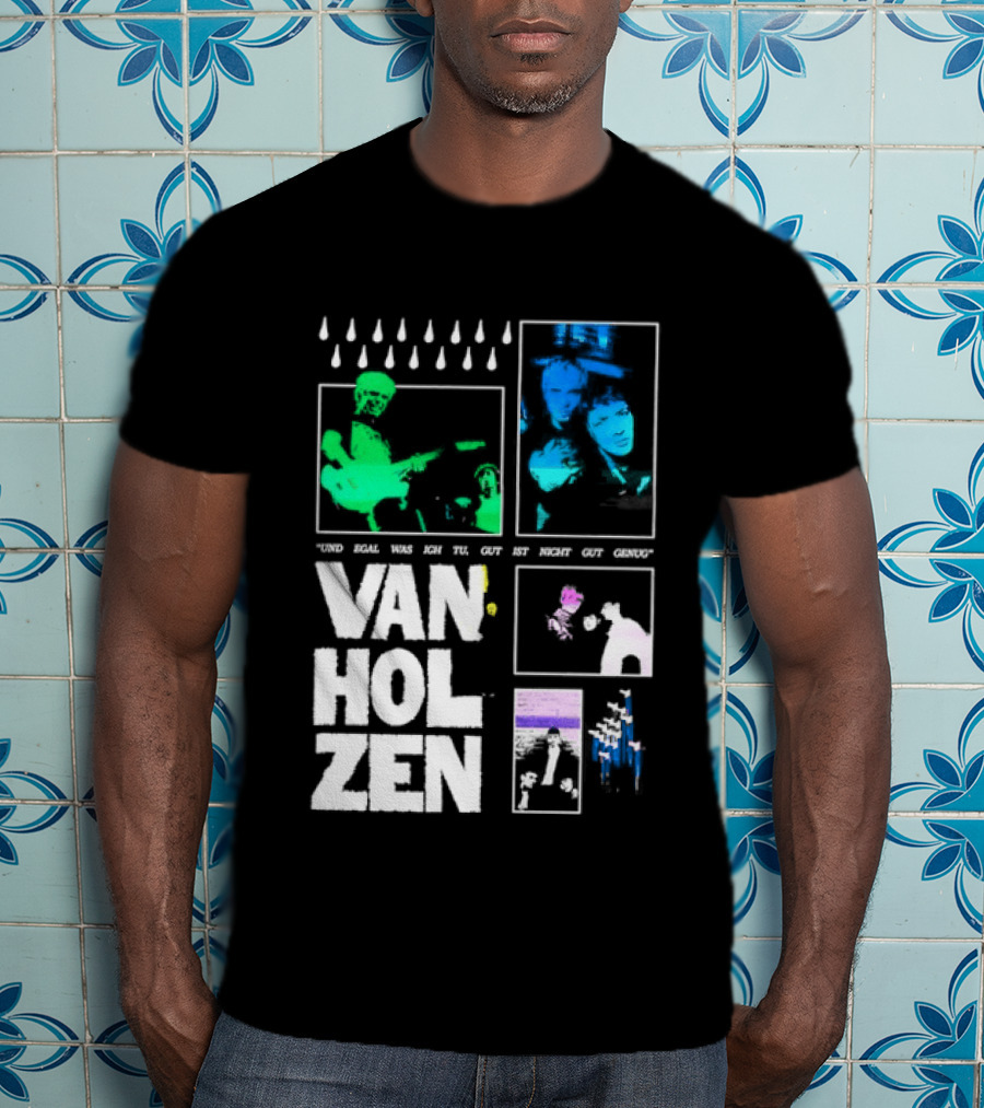 Van Holzen Und Egal Was Ich Tu Gut Ist Nicht Gut Genug Raindrops Color Blocks T-Shirt