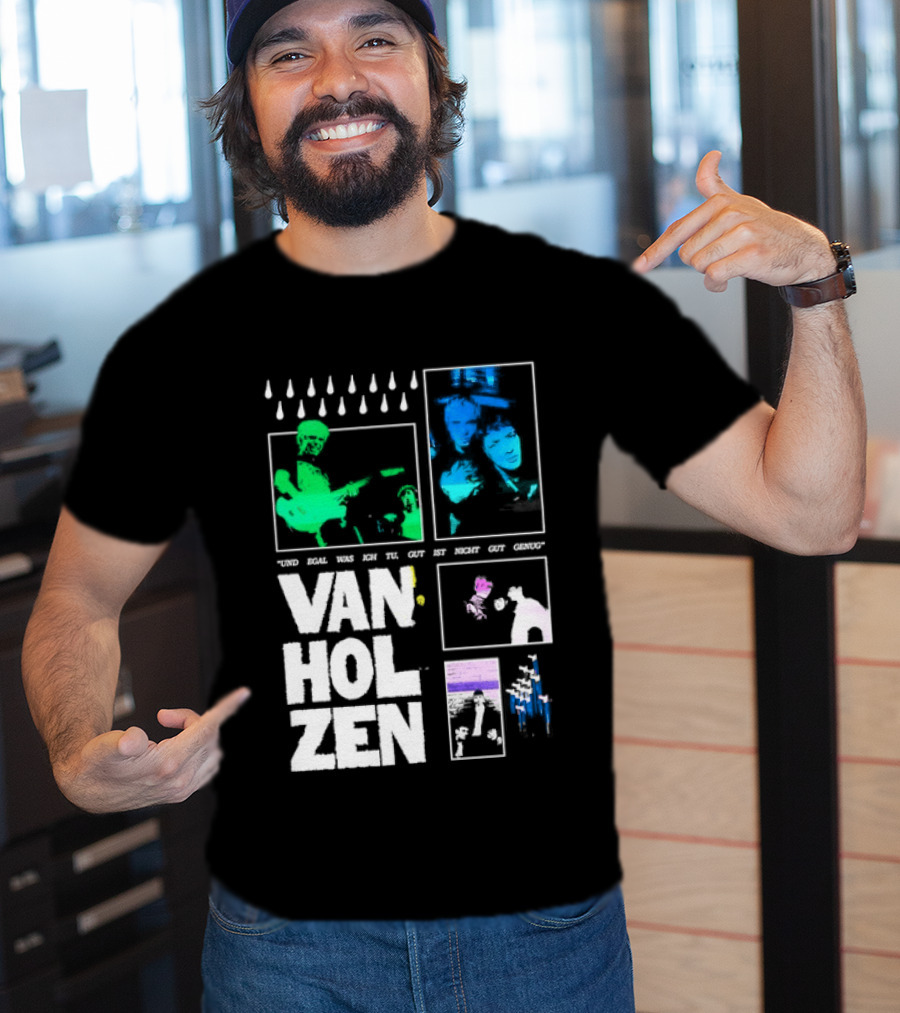 Van Holzen Und Egal Was Ich Tu Gut Ist Nicht Gut Genug Raindrops Color Blocks T-Shirt
