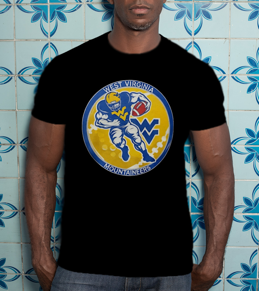 West Virginia Mountaineers Football Circular Running Back WV T-Shirt