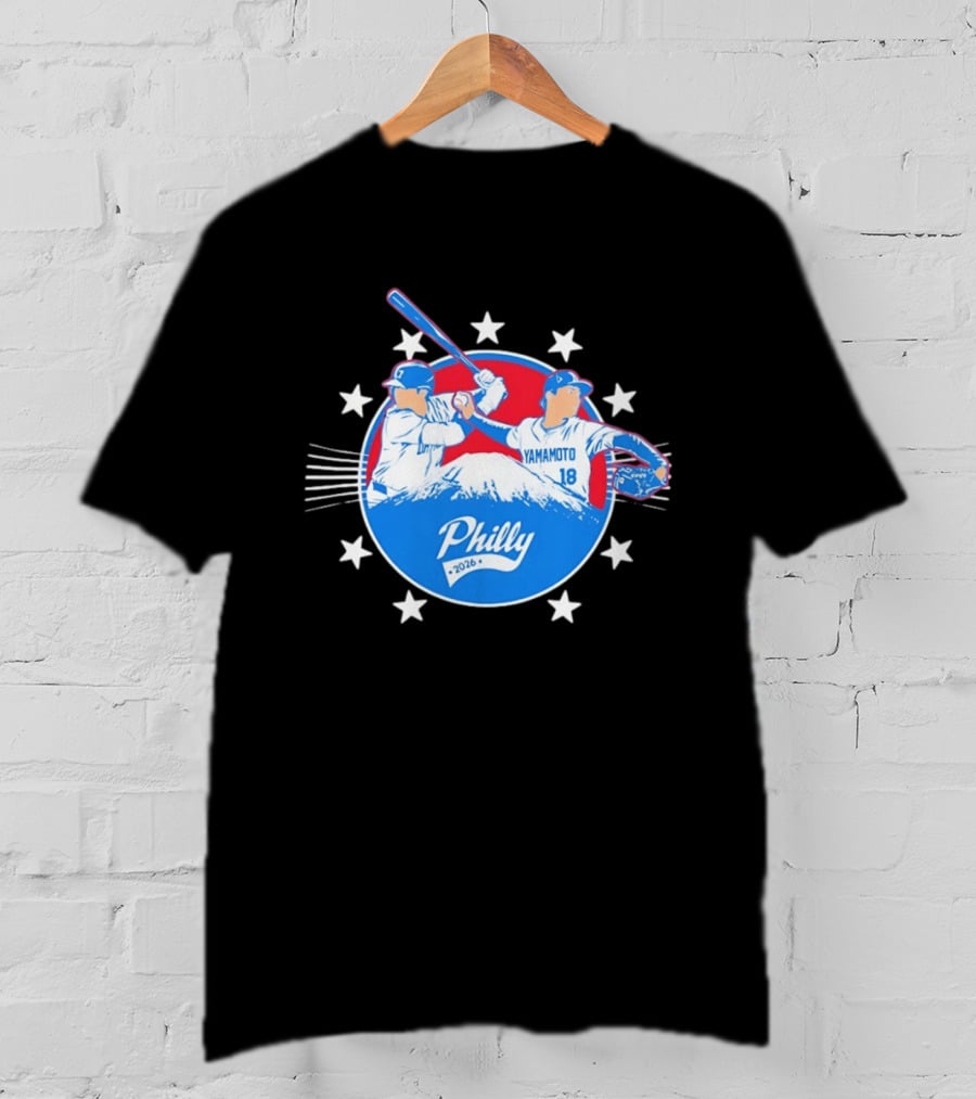 Yamamoto 18 Philly 2026 Baseball Philadelphia Stars T-Shirt