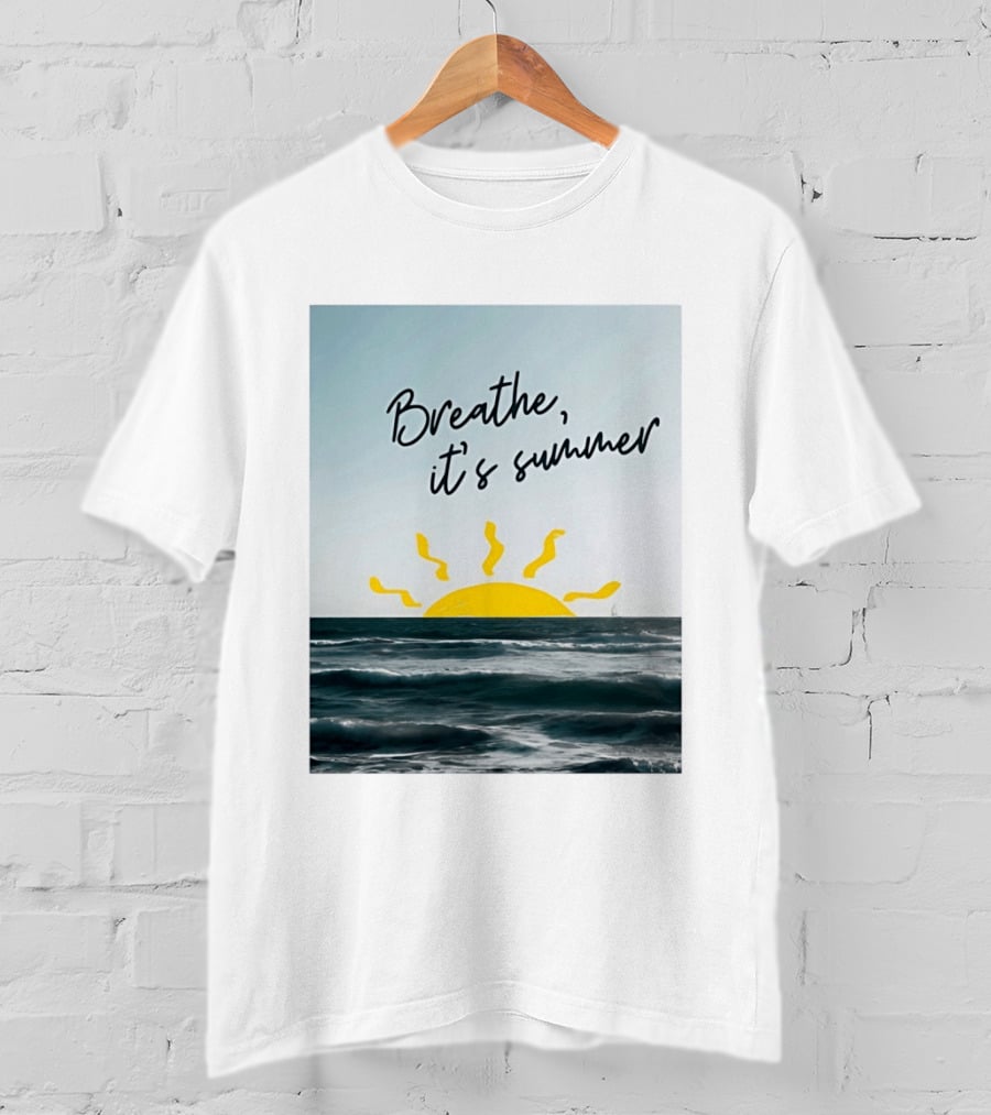 Breathe It's Summer Sun Ocean Scenery T-Shirt