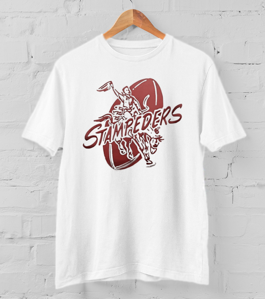 Calgary Stampeders CFL Football Bold Red Riding T-Shirt