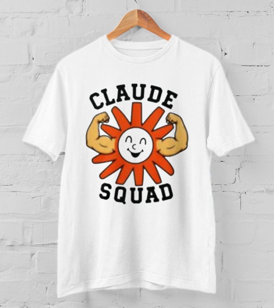 Claude Squad Sun With Flexing Arms T-Shirt