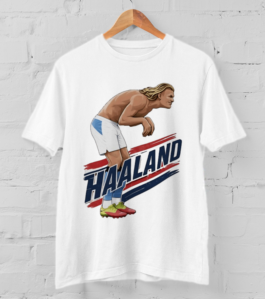 Haaland Taaland Meme Football Cartoon Player Pose T-Shirt