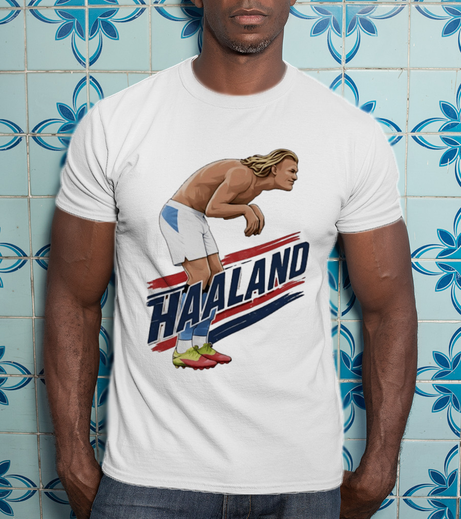 Haaland Taaland Meme Football Cartoon Player Pose T-Shirt