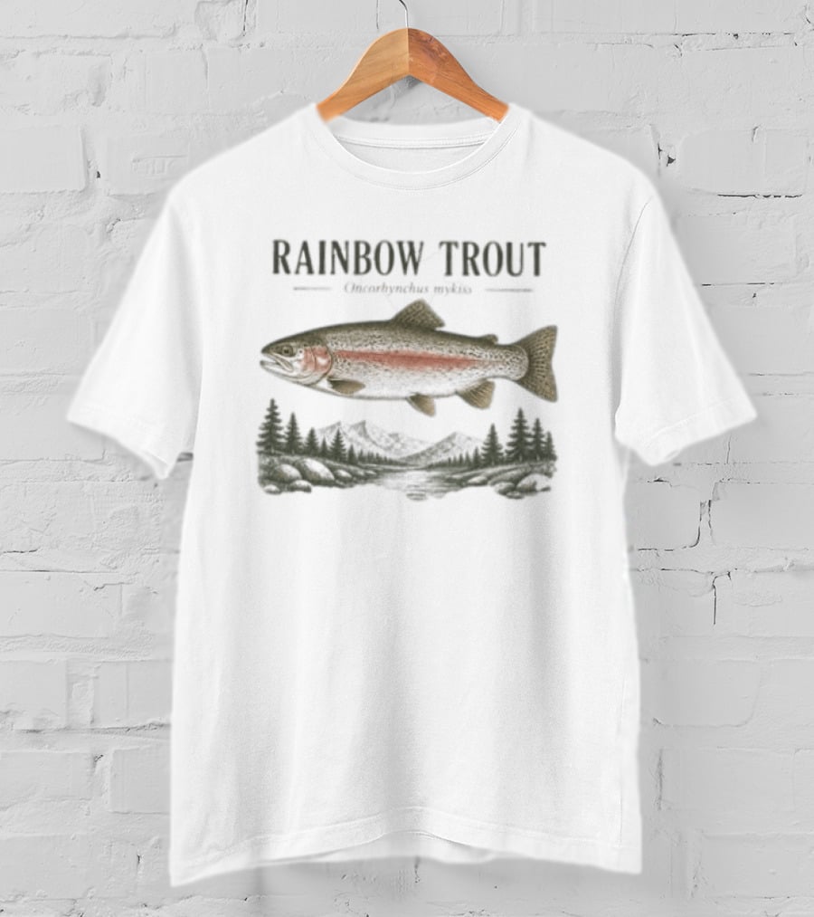 Rainbow Trout Oncorhynchus Mykiss Nature Scenic Mountain Landscape T-Shirt
