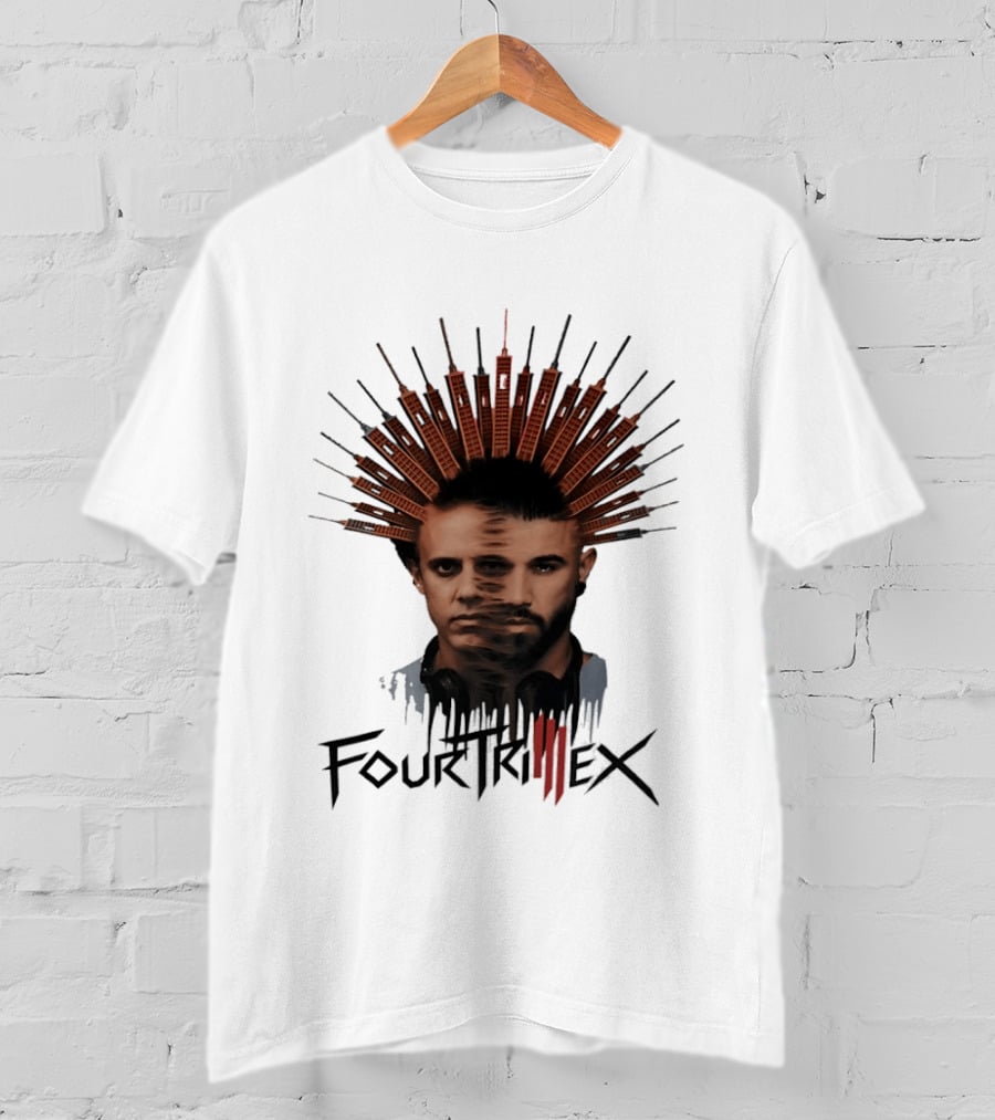 Fourtriex DJ Electronic Music Urban Skyline Fusion T-Shirt