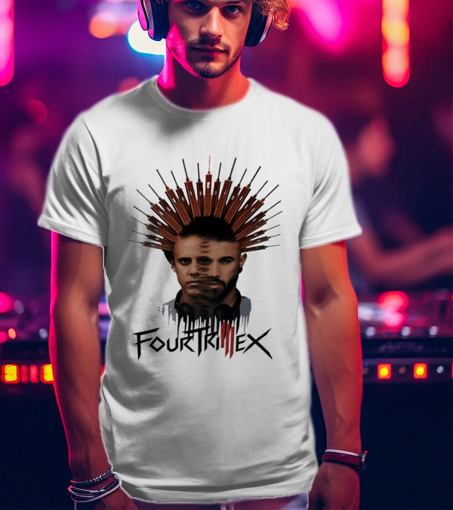 Fourtriex DJ Electronic Music Urban Skyline Fusion T-Shirt