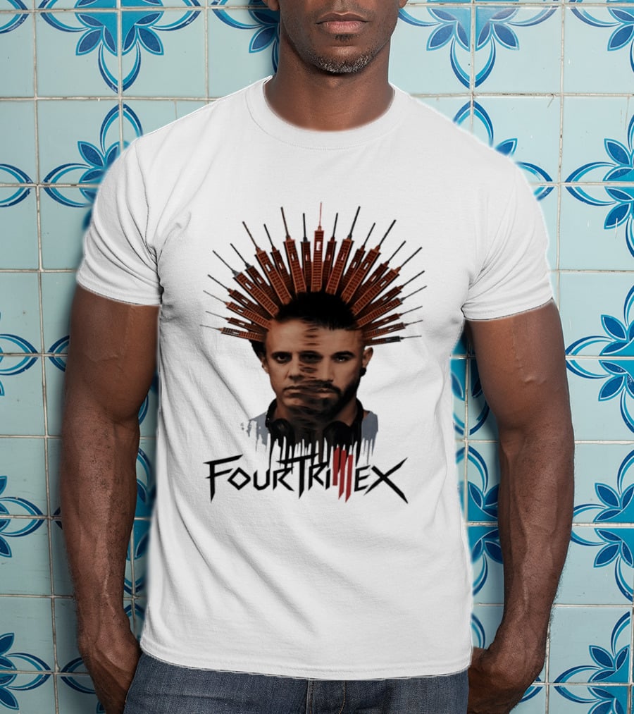 Fourtriex DJ Electronic Music Urban Skyline Fusion T-Shirt