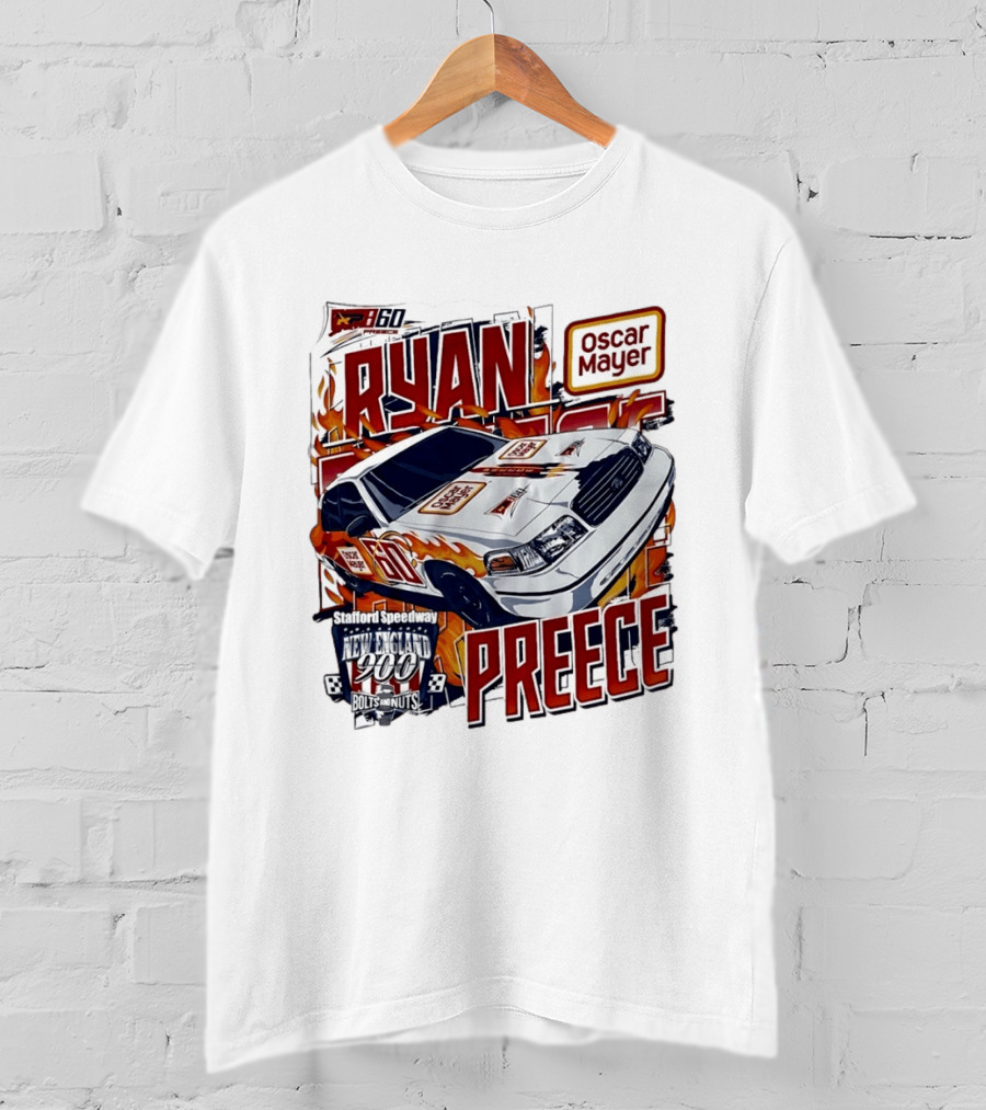 Ryan Preece Oscar Mayer Racing Car Stafford Speedway New England 900 Bolts Nuts 60 T-Shirt