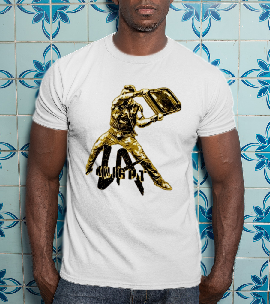 LA Knight Wrestling Iconic Folding Chair Action T-Shirt