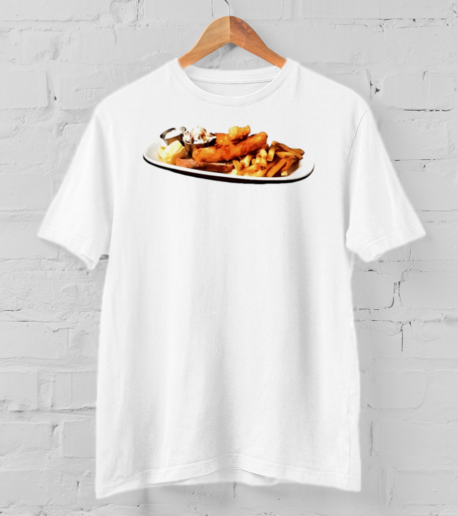The Fish Fry Crispy Fish With Fries And Tartar Sauce On Plate T-Shirt