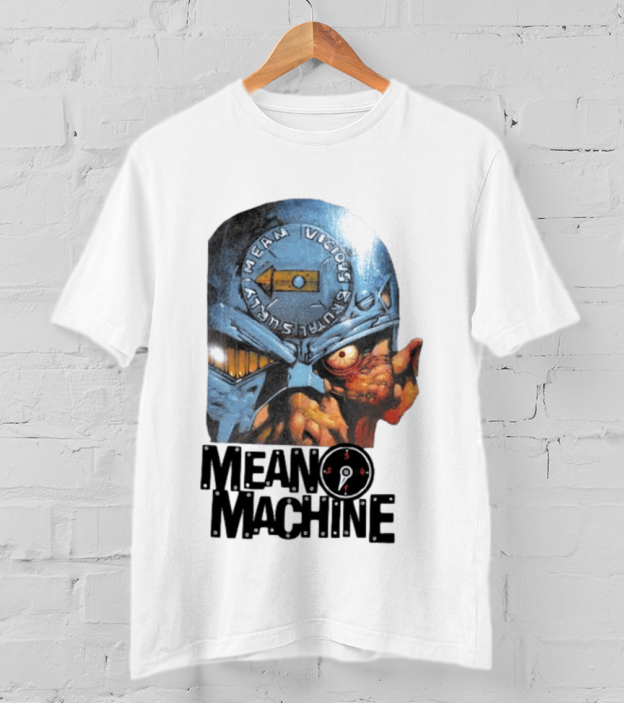 Mean Machine Mean Vicious Brutal Surly 2000 AD T-Shirt